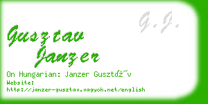 gusztav janzer business card